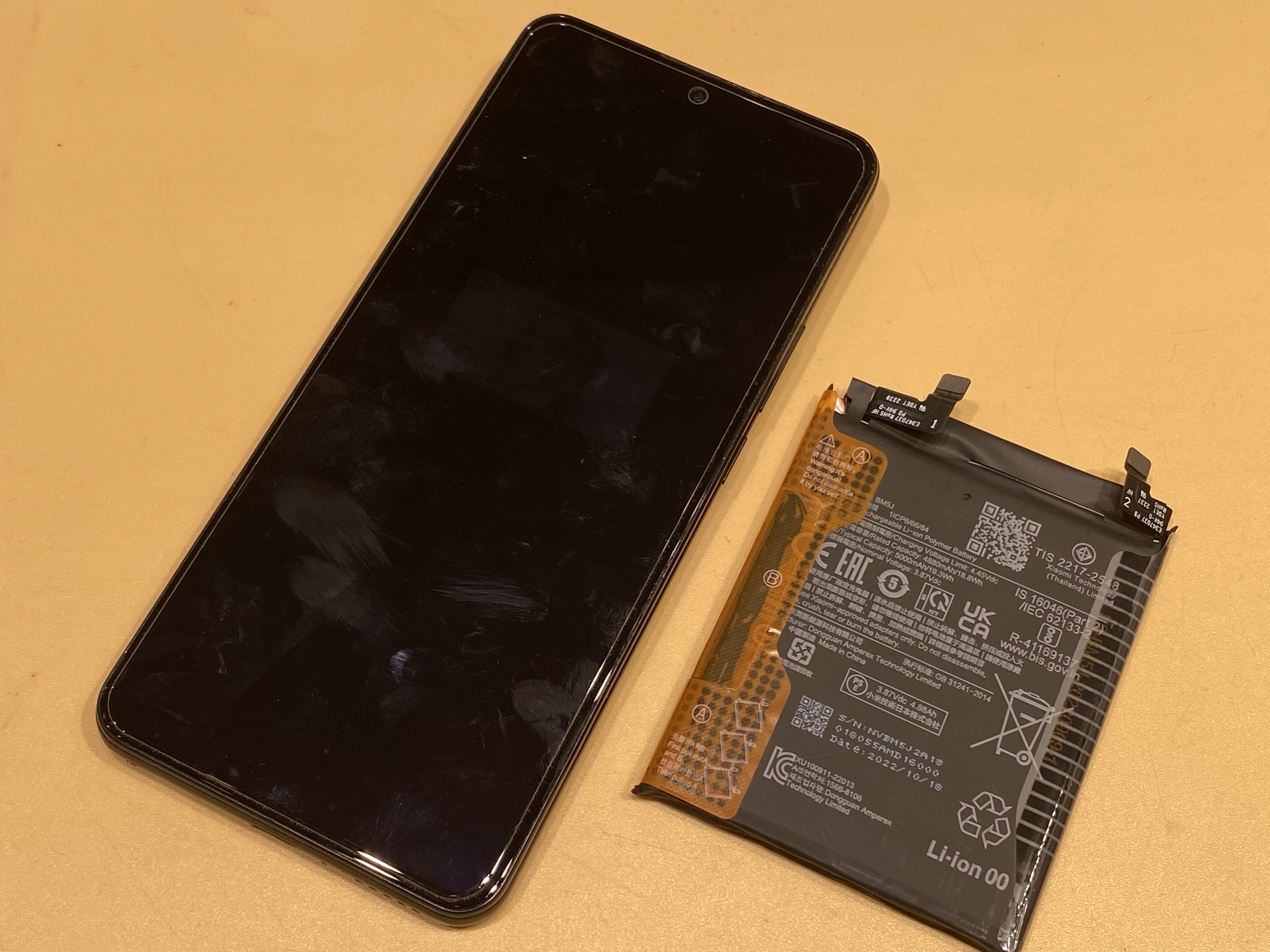Xiaomi 12T proスマートフォン 電池新品交換済 Xiaomi 12T Pro（シャオミ）電源不良・電池の減りが早い症状を